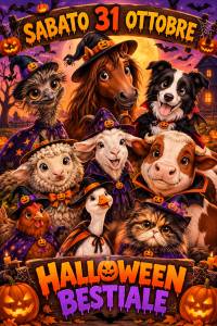 immagine dei nostri animali vestiti in tema halloween